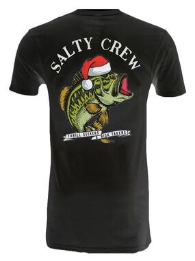 Salty Crew Merry Fishmas Bass Short Sleeve T Shirt